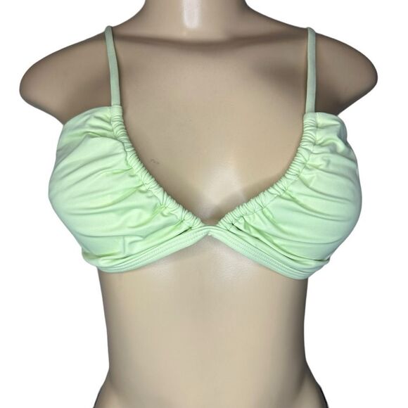 NWT RVCA SOLID lime green MULTI-WAY TRILETTE BIKINI TOP large - Picture 3 of 5